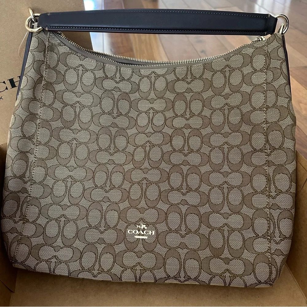 Coach Celeste in Signature Canvas Jacquard Convertible Hobo Crossbody Bag
